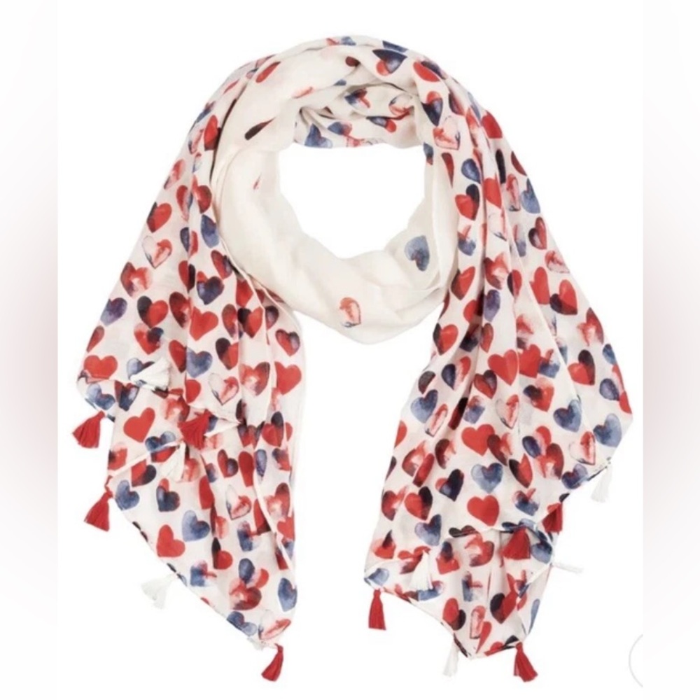 San Diego Hat Company Ella Heart Print Scarf ~ Brand New with Tags!! ❤️